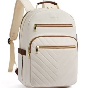 Bostanten 15.6“ Quilted Laptop Backpack Cream